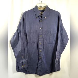 Khakis by Arrow blue button down shirt men's M  #1580